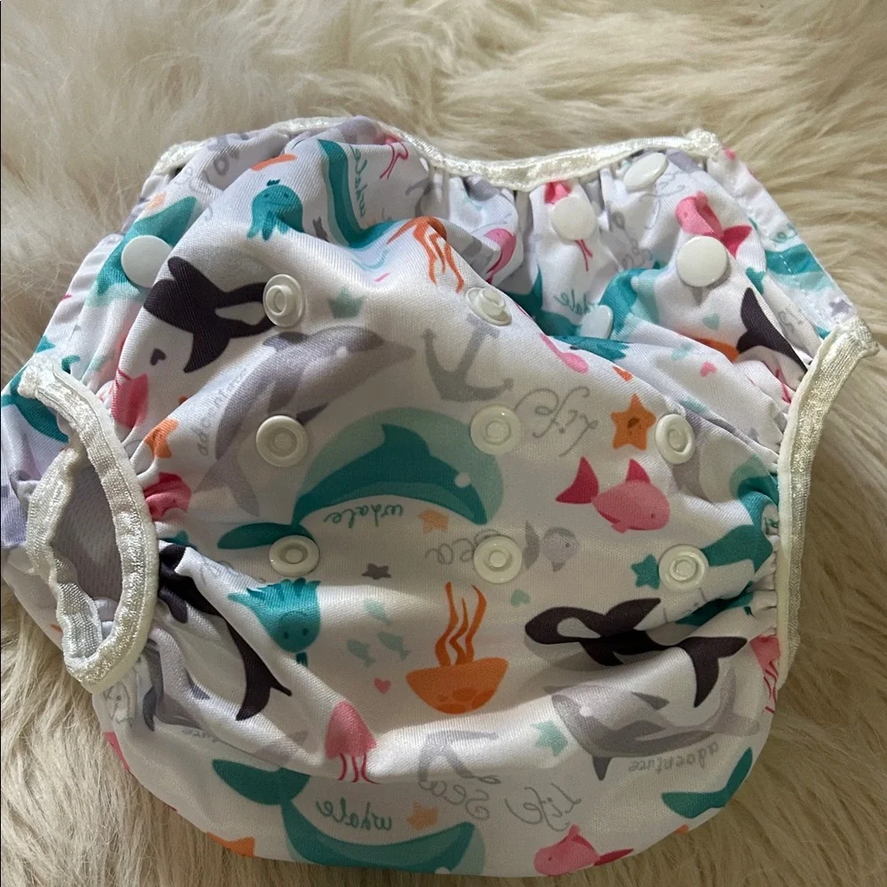 Whale Print Kids Diaper Cover